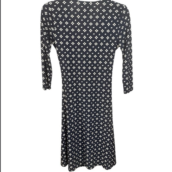 Ralph Lauren Black Dress with White Geometric Print - Long Sleeve - Picture 2 of 6